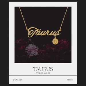 Taurus Zodiac Gold Necklace